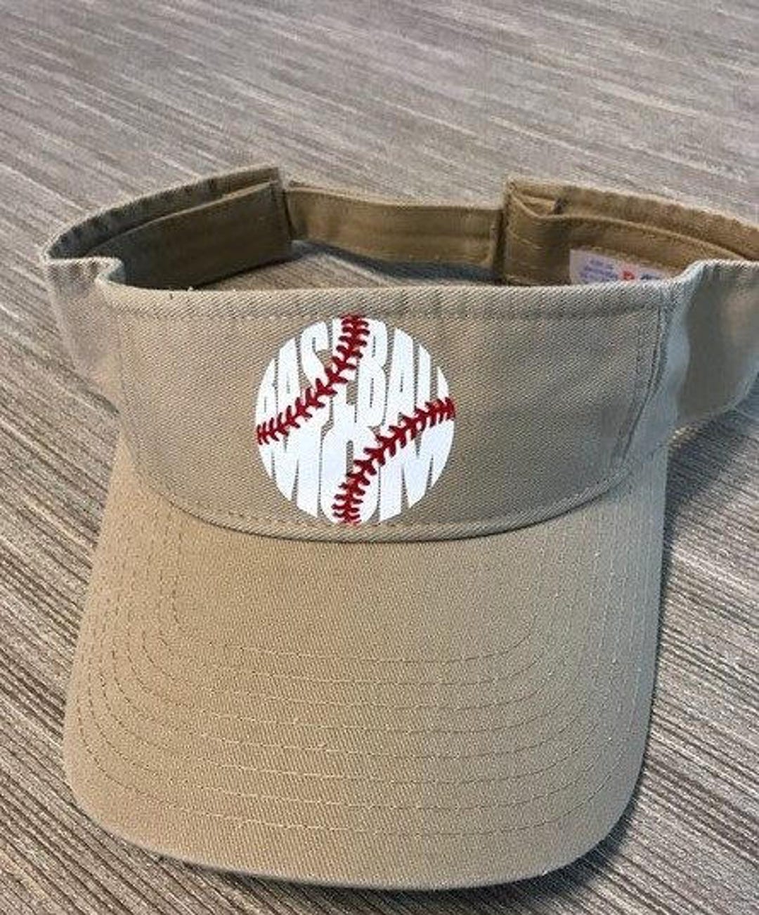 Baseball Mom Khaki Visor/personalized With Your Player's Etsy