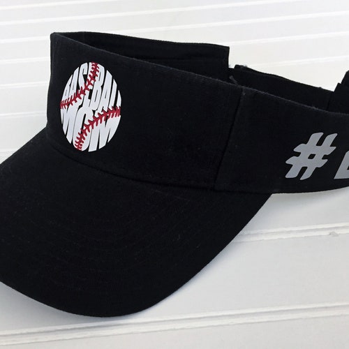 Baseball Mom Black Visor Personalized With Your Player's Etsy