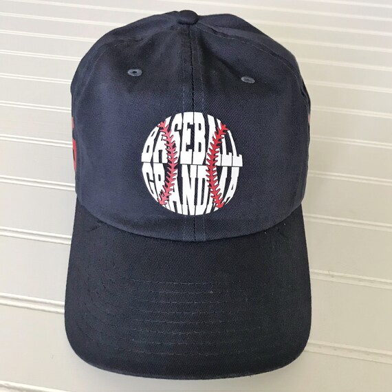 Baseball Grandma/Baseball Cap Personalized with Your Player's Name or Number/Navy Blue or Black/Custom Baseball Hat/Gift for Grandma