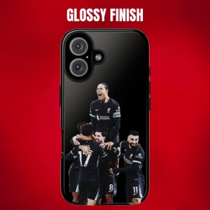 Etui na telefon z okazji święta drużyny FC Liverpool, etui na telefon FC Liverpool, design, na iPhone&#39;a i Samsunga, kolor czarny, świetny prezent dla fanów Liverpoolu.