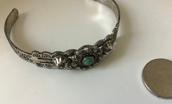 Very Rare Aquastone Vintage Native American Navajo Sterling Silver Bracelet Cuff Very Rare Aquastone Vintage Native American Navajo Sterling Silver Bracelet Cuff