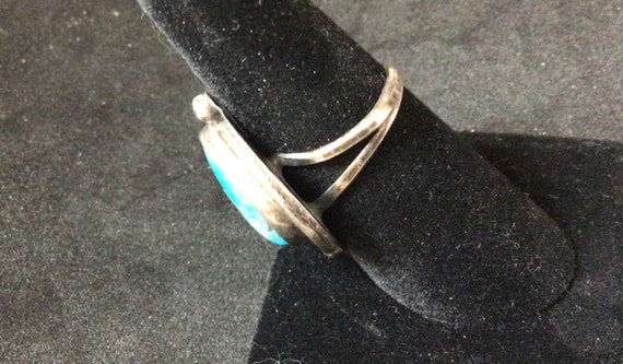 Vintage turquoise ring sterling silver Southwest … - image 3