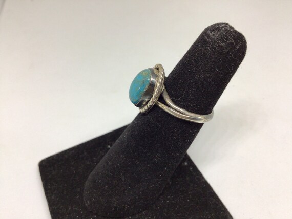 Vintage turquoise ring Southwest style sterling s… - image 2