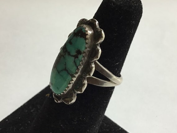 Vintage turquoise ring Southwest style sterling s… - image 2