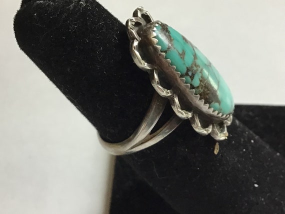 Vintage turquoise ring Southwest style sterling s… - image 3