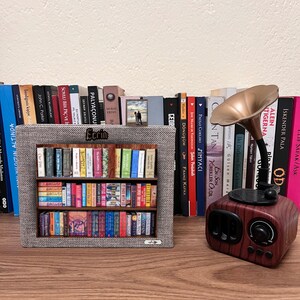 Estantería en miniatura personalizada / Rincón de libros / Regalo para amantes de los libros / Mini libros para amantes de los libros