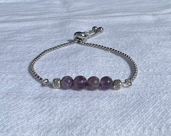 Amethyst Bolo Bracelet