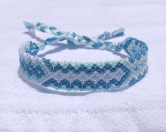 Blue and Sea Green Friendship Bracelet