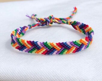 Colorful chevron friendship bracelet handwoven bracelet modern chevron woven jewelry