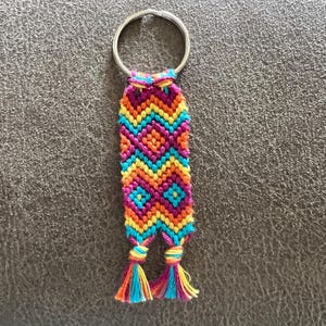 Colorful Macrame Keychain Friendship Bracelet Keychain