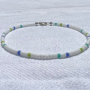 White Beaded Anklet