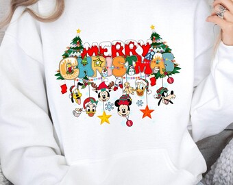 Mickey's Very Merry Christmas Party 2024 Sweatshirt, Christmas Family Matching Shirt, Mickey Christmas, Merry Christmas, Disney Xmas Hoodie