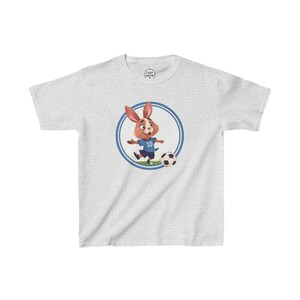 Rabbit Soccer Kids Tee, Bunny Football Children's Shirt, Cute Animal Sports Top, Youth Soccer Tshirt, Funny Soccer Bunny Shirt image 10