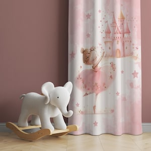 Ballerina Princess Curtain, Kids Bedroom Curtains, Window Curtains, Nursery Curtains, Gift for Baby, Girls Room Curtains