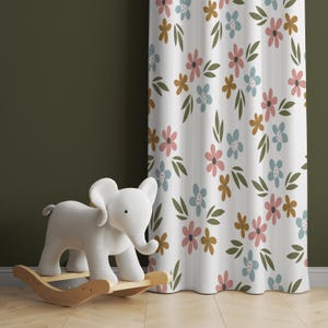 Wildflowers Baby Girl Room Curtain Nursery Curtains Window Curtains Baby Room Curtains Flower Nursery