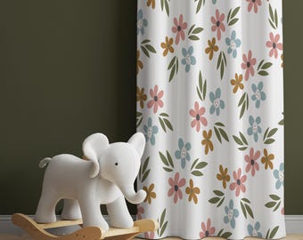 Wildflowers Baby Girl Room Curtain Nursery Curtains Window Curtains Baby Room Curtains Flower Nursery
