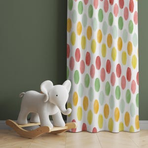 Watercolor Dots Baby Boy Room Curtains Nursery Curtains Window Curtains Baby Room Curtains