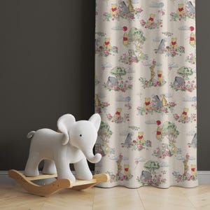 Winnie the Pooh Bear Nursery Curtains, Winnie the Pooh Nursery Decor, Kids Bedroom Curtains, Room Darkening Curtains, Nursery Curtains