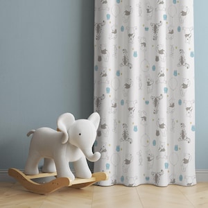 Winnie the Pooh Bear Nursery Curtains, Winnie the Pooh Nursery Decor, Kids Bedroom Curtains, Window Curtains, Nursery Curtains,Gift for Baby