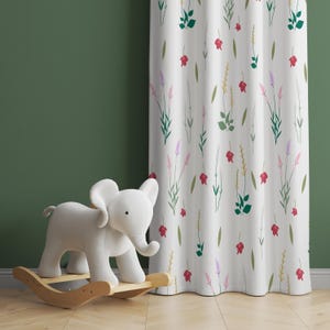 Aquarelle fleurs sauvages rideau pour chambre de bébé fille rideaux pour chambre de bébé rideaux de fenêtre rideaux pour chambre de bébé fleurs pour chambre de bébé