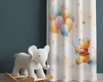 プーさんのカーテン - 子供部屋とプレイルームのインテリア - Etsy 日本