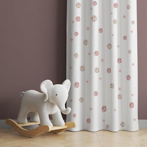Watercolor Wild Florals Baby Girl Room Curtain Nursery Curtains Window Curtains Baby Room Curtains Flower Nursery