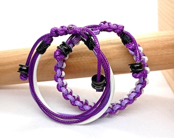 Nuovo braccialetto viola / braccialetto unisex / braccialetto dell'amicizia / braccialetto fatto a mano / braccialetto intrecciato fatto a mano / braccialetto dell'orgoglio