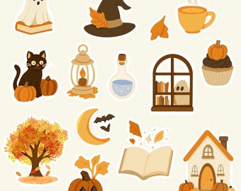 Halloween Sticker Set | Spooky Planner Stickers (Digital Download)