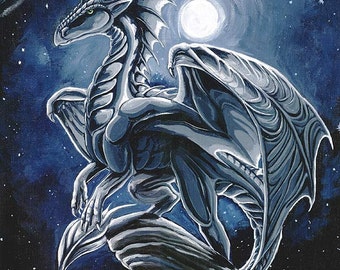 Dragon's Moon Matted Art Print