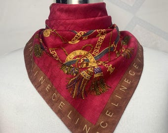 Fazzoletto da taschino / fazzoletto da collo / bandana Celine vintage