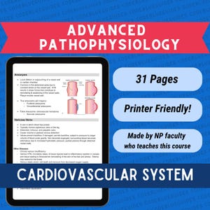 高度な病態生理学 MSN FNP AGACNP ノート - 心血管系の変化!