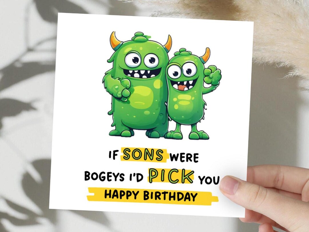 If Sons Were Bogeys Birthday Card - Funny Son Birthday Card
