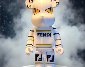 Custom Bearbrick 400% Sculpture, Hand-Painted Luxury Art Toy, Preciosa Crystals & NFC, Limited Edition NOISYX
