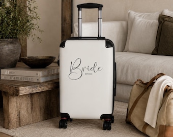 Bride Suitcase | Bridal Carry On Luggage | Honeymoon Suitcase | Wedding Travel Bag | Bride To Be Gift | Bridal Luggage | Mrs Travel Case