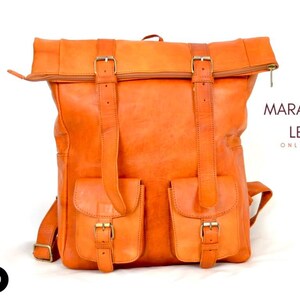 Mochila de couro dobrável mais vendida, mochila de couro de grande capacidade para viagens de negócios para homens