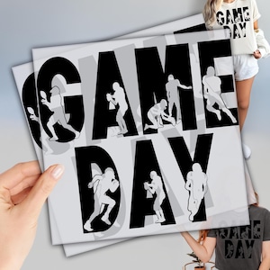 Game Day Football DTF Transfer, Football Mom DTF Transfer, Direct To Film, Ready to Press, T-shirt Transfers, High Quality Transfer