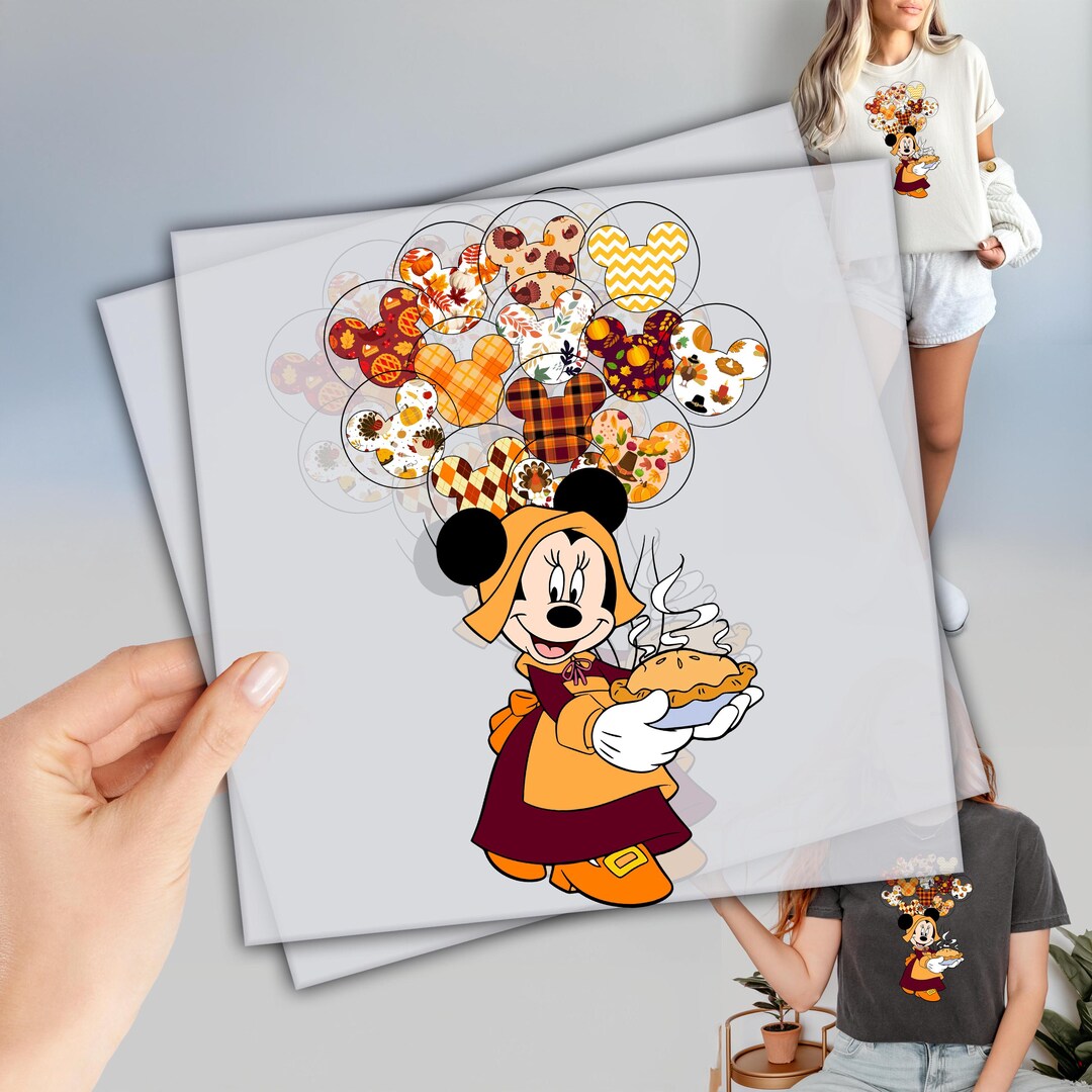 Thanksgiving Pumpkin Transfer: Minnie Cute Fall DTF Design (single ...