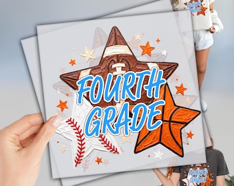 Personalized Back to School Heat Transfer: Grades with Sports Balls