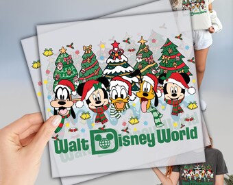 Disney Christmas DTF Transfer Print, Dtf Ready to Apply, Best Alternative for Screen Print or Vinyl Print, Ready to Press, Gang Sheet