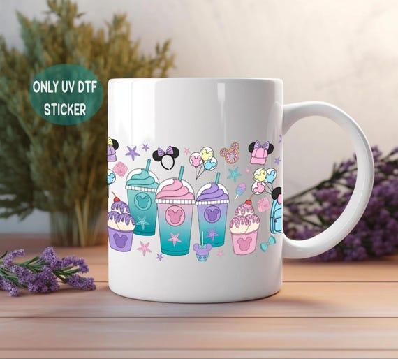 Disney Snacks Sticker Transfer, UV DTF Print (Phone Cases, Mugs, Tumblers)