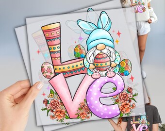 Easter Day Dtf, Love Easter Dtf, Ready to Press DTF Transfer, Heat Press Transfer, Direct To Film, Gift For Easter Day, Easter Bunny Dtf