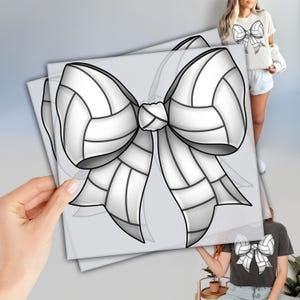 Volleyball Bow DTF, Ready to Press DTF Transfer, Custom Transfers, Volleyball Mom TShirt Heat Transfers, Custom Full Color, Game Day Dtf,