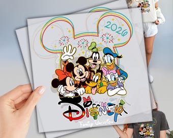 Disney Family Vacation Heat Transfer - Ready to Press DTF Design