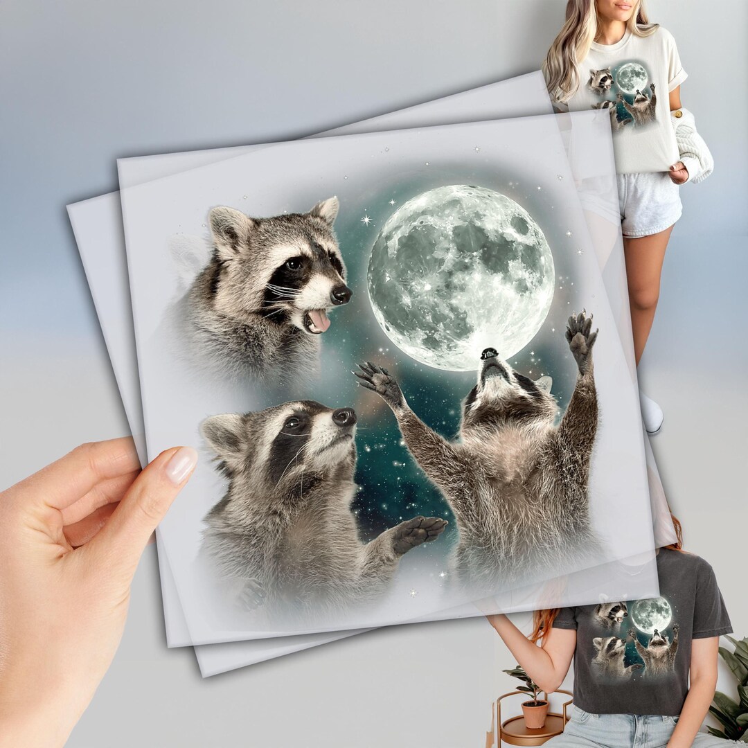 Wolf Moon DTF Transfer, Custom Heat Transfer, Direct to Film, Ready to ...