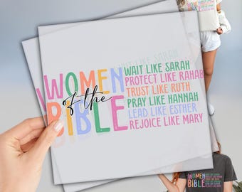 Women of the Bible DTF, Ready to Press DTF Transfers, Christian Gift, Faith Dtf, Direct To Film, Bible Verse Dtf, Heat Press Transfer
