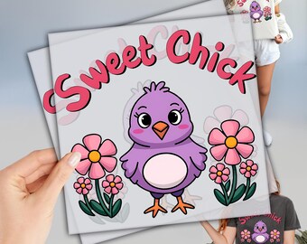 Sweet Chick Easter DTF Transfer, Ready to Press DTF Transfer, Easter Day Dtf, Heat Press Transfer, Easter Bunny Dtf, Gift For Easter Day