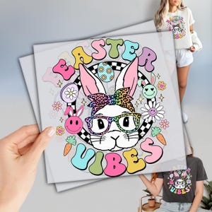 Easter Vibes Dtf, Easter Bunny Dtf, Ready to Press DTF Transfer, He Is Risen Dtf, Heat Press Transfer, Direct To Film, Easter Day Dtf