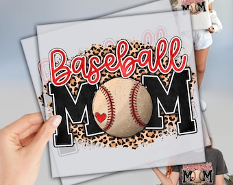 Ready to Press DTF Transfer, Baseball Mom TShirt Transfers, Personalized Dtf Ready to Apply, Sports Heat Press Transfer, Direct To Film