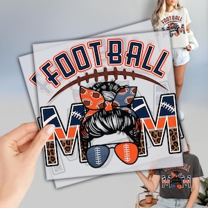 Football Mom DTF Transfer, Heat Press Transfers, Football Season Dtf, Ready to Press DTF Transfers, Direct To Film, Gift For Mom