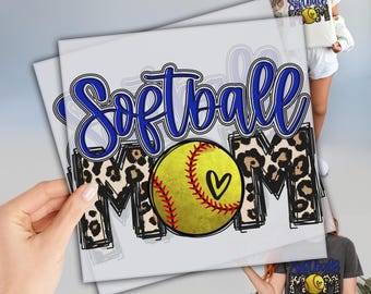 Softball Mom Ready To Press Transfer, Screenprint Transfer, Dtf Direct To Film, Sublimation Designs, Tshirt Heat Transfer